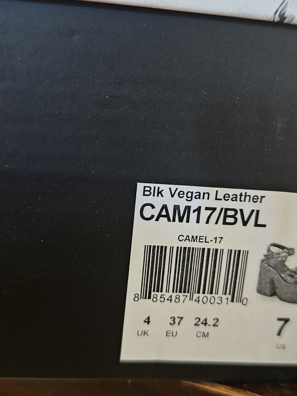 Demonia Black Vegan Leather Cam17- Sandels - Picture 2 of 2